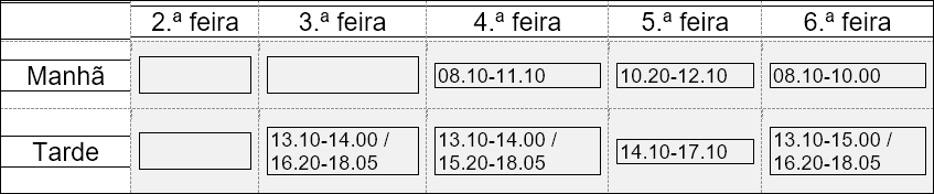 Grelha com horário